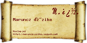 Maruncz Őzike névjegykártya
